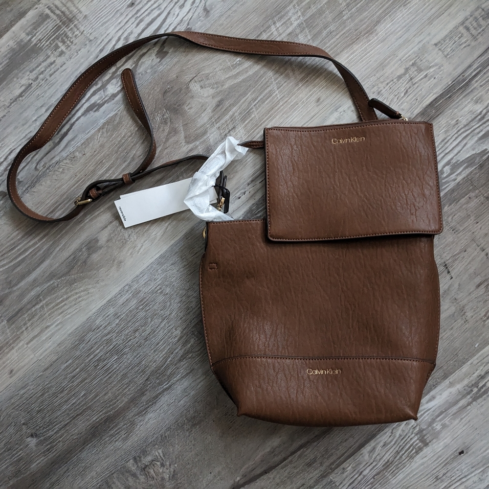 NWT Calvin Klein Tote Shoulder women's handbag crossbody, R-Sonoma H5DEZ4CK lug